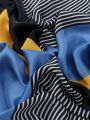 1pc Women's Fashionable Geometric Printed Satin Beach Shawl Scarf For Sun Protection Suitable For Daily Wear