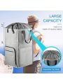 Laundry Backpack Bag, Extra Large 2 in 1 Laundry Hamper Basket for College Students Dorm Essentials, Adjustable Shoulder Straps, Freestanding Laundry Bag for Apartment, Laundromat, Travel