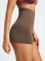 SHEIN SHAPE Solid Color Women's High Waist Tummy Control Shapewear Bottoms