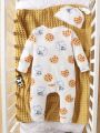 Baby Boy Milk & Cookies Printed Jumpsuit