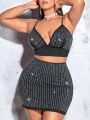 SHEIN CURVE+ Plus Size Women'S Studded Camisole