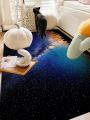 1pc Nordic Classic Style Soft Carpet With Night Sky Print For Home Decoration (balcony, Living Room, Bathroom, Elegant Room, Etc.)