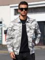 Manfinity LEGND Men'S Camouflage Workwear Denim Jacket