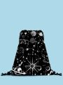 Planet Print Drawstring Backpack