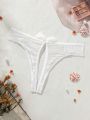 Women's Sexy Lace Panties With Bow Decoration And Pocket Design