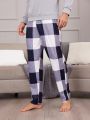 Men'S Checkered Print Lounge Pants