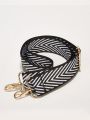 Two Tone Chevron Graphic Bag Strap