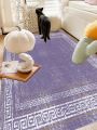 1pc Nordic Classical Style Indoor/outdoor Soft Carpet With Geometric Pattern, Modern Luxurious Decorative Area Rug For Living Room, Sofa, Table, Bedroom, Bathroom, Elegant Lady's Room Decor