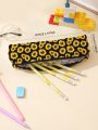 Sunflower Print Pencil Bag