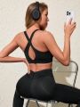 Yoga Basic Women's Cross Back Casual Yoga Sports Bra For Beautiful Back