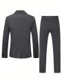 Men's Single Button Suit And Trouser Suit