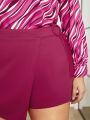 SHEIN BIZwear Plus Size High Waist Wrapped Skirt Pants
