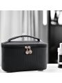 1pc Multifunctional Cake Style Portable Cosmetic Bag With Large Capacity For Travel Toiletries And Makeup