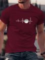Men's Moon Ombre Round Neck Short Sleeve T-Shirt