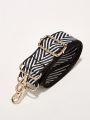 Two Tone Chevron Graphic Bag Strap