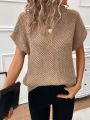 SHEIN LUNE Turtleneck Batwing Sleeve Sweater Vest