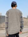 Men's Plaid Button-front Cardigan