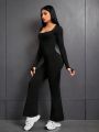 Yoga High Street Long Sleeve Seamless Body Shaping Jumpsuit With Butt Lift Effect, Suitable For Yoga And Daily Wear