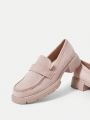 SHEIN BIZwear Solid Minimalist Loafers