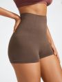 SHEIN SHAPE Solid Color Women's High Waist Tummy Control Shapewear Bottoms