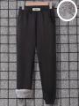 Tween Boy Letter Patched Thermal Lined Sweatpants