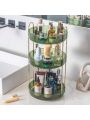 360° Rotating 3 Tiers Makeup Organizer, Bathroom Makeup Carousel Spinning Holder Rack, Large Capacity Cosmetics Storage Vanity Shelf Countertop, Fits Cosmetics, Perfume, Skin Care, Lipsticks