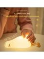 Cute Silicone Duck Night Light, Dimmable Touch Control Rechargeable Beside Nursery Lamp, Squishy Kawaii Stuff Desk Room Decor, Nightlight for Breastfeeding, Toddler, Baby, Kids, Girls Gifts.