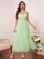 Solid Chiffon Cami Bridesmaid Dress