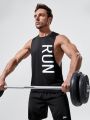 Men Letter Graphic Sports Tank Top