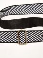 Two Tone Chevron Graphic Bag Strap