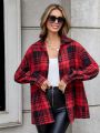 Plaid Print Drop Shoulder Shirt