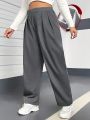Plus Size Women's Pleated Suit Pants