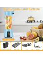 1 Piece Wireless Portable Blender, USB Rechargeable Mini Juice Blender Suitable For Juice Shakes And Smoothies, Juice, Milk, Fruit And Vegetable Mini Juicing Cups