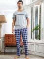 Men'S Plaid Pattern Home Wear Bottoms