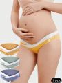Pregnant Women's Letter & Daisy Printed Underwear (3pcs/set)