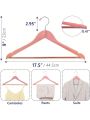 American Red Cedar Hangers 30 Pack, Smooth Finish Wood Coat Hangers for Suit Shirt, Aromatic Cedar Clothes Hangers with Swivel Hook & Notches for Dress, Jacket, Pants (Cedar,30)