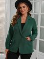 SHEIN LUNE Plus Size Women's Single-breasted Suit With One Button