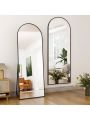 BEAUTYPEAK Arched Full Length Floor Mirror 58