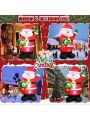 12 FT Giant Christmas Inflatable Santa Outdoor Yard Decorations, Huge Blow up Santa Claus with Wreath Built-in LED Lights Outside Waterproof Xmas Decor for Party Garden Hall Plaza Office