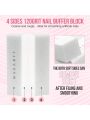 Makartt Nail Buffer Block,120Grit 4pcs Sponge Nail Files for Natural Nails Profenssional Washable White Buffer Polisher Sanding Buffer for Acrylic Nails Manicure Tools for Salon Beginner