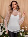 SHEIN Mesh Splicing Maternity Top