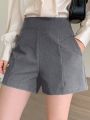 DAZY High-waisted Slant Pocket Shorts