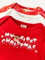 Cozy Cub Baby Boy 3pcs Christmas Print Gift Box Bodysuit