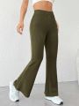 SHEIN PETITE Women'S Flare Pants