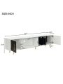 OSQI ON-Trend Stylish TV Stand with Golden Metal Handles&Legs, Two-Tone Media Console for TVs Up to 80