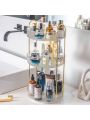 360° Rotating 3 Tiers Makeup Organizer, Bathroom Makeup Carousel Spinning Holder Rack, Large Capacity Cosmetics Storage Vanity Shelf Countertop, Fits Cosmetics, Perfume, Skin Care, Lipsticks