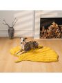 FUNNYFUZZY Leaf Shape Dog Blanket
