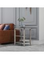 Farmhouse End Table, 3-Tier Side Table Small End Table with Storage Shelf for Small Space, Wood Nightstand for Living Room Office Bedroom