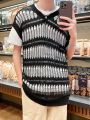 Manfinity Hypemode Men's Hollow Out Knit Sweater Vest