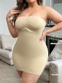 Seamless Plus Size Tummy Control Bandeau Shapewear Dress